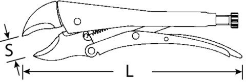 STAHLWILLE Szczypce zaciskowe 145mm rozw.14mm; z obcinakiem do drutu STAHLWILLE