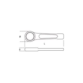 Beta Klucz oczkowy jednostronny do pobijania 120 mm, 78 Beta