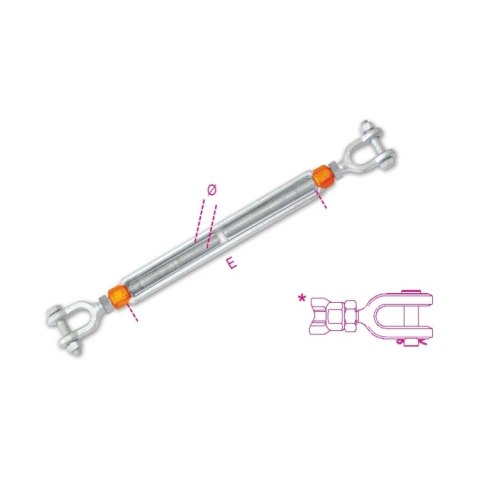 Beta Nakrętka napinająca M20x230, WFL 2360kg Lmin 432mm Robur Beta Nakrętka napinająca M20x230, WFL 2360kg Lmin 432mm Robur
