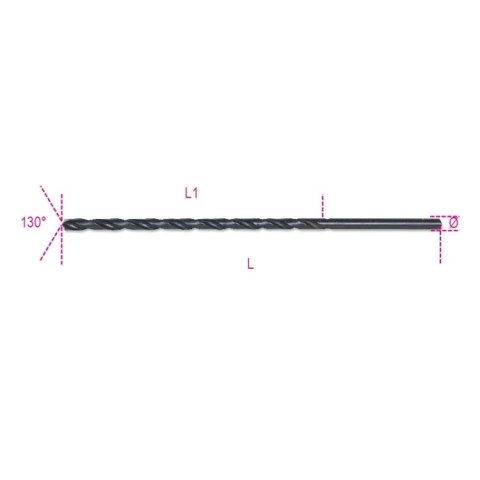 Beta Wiertło kręte cylindryczne szlifowane HSS 9,50 mm DIN8169, 412XL Beta