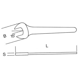 Beta Klucz płaski jednostronny izolowany 1000V 32 mm, 52MQ Beta