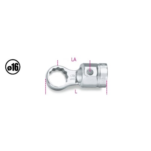 Beta Końcówka wtykowa oczkowa 10 mm, króciec 16 mm, 652 Beta