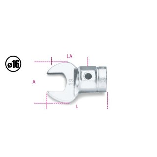 Beta Końcówka wtykowa płaska 12 mm, króciec 16 mm, 642 Beta