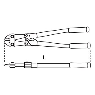 Beta Nożyce dźwigniowe do prętów 300 mm (MAX.5mm), 1101 Beta