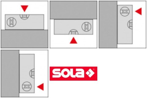 SOLA Poziomice Big X aluminium 120 cm sola