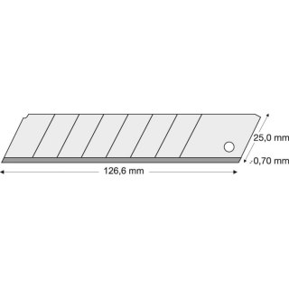 LUTZ BLADES Ostrze odłamywane 25mm, 10 szt. w opakowaniu LUTZ BLADES