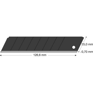 LUTZ BLADES Ostrze odłam. czarne 25mm 10 szt. w opakowaniu LUTZ BLADES