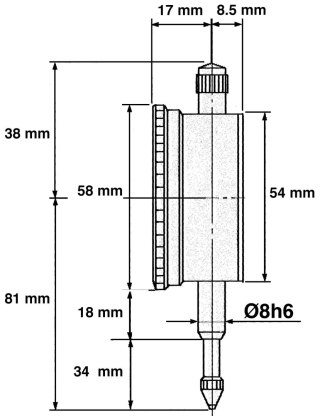 Limit Czujnik zegarowy 25mm Limit