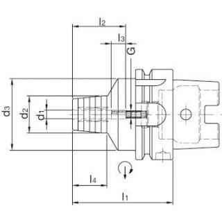 GÜHRING Uchwyt zacisk.hydraulicz. DIN69893A HSK-A63 20x80mm ciężki GÜHRING