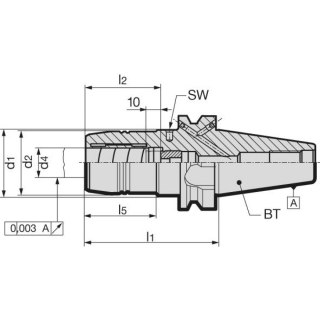 GÜHRING Uchwyt zacisk.hydraulicz. JIS6339 ADB BT40 10x90mm GÜHRING