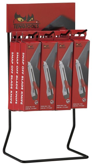 Teng Tools Stojak ekspozycyjny z nożami z ostrzami odłamywanymi Teng Tools DIS-710C