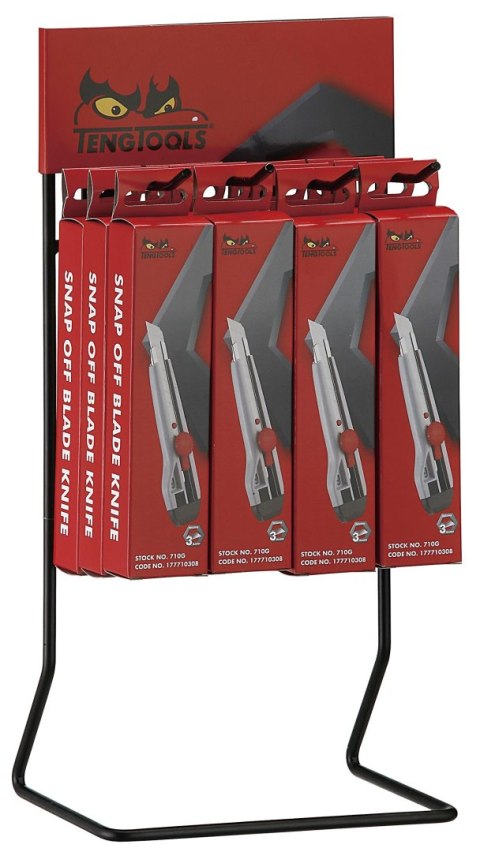 Teng Tools Stojak ekspozycyjny z nożami z ostrzami odłamywanymi Teng Tools DIS-710G