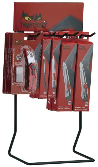 Teng Tools Stojak ekspozycyjny z nożami z ostrzami wymiennymi Teng Tools DIS-KN60