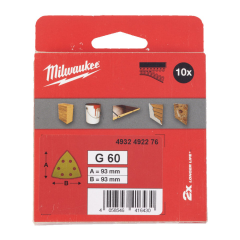 Milwaukee papier ścierny delta premium hp 93mm x 93mm /6 otworów p60 /10szt. 4932492276 Milwaukee papier ścierny delta premium hp 93mm x 93mm /6 otworów p60 /10szt. 4932492276