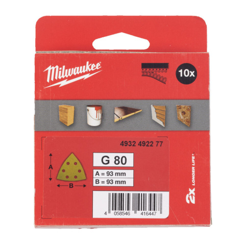 Milwaukee papier ścierny delta premium hp 93mm x 93mm /6 otworów p80 /10szt. 4932492277 Milwaukee papier ścierny delta premium hp 93mm x 93mm /6 otworów p80 /10szt. 4932492277