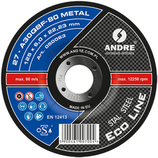 Andre Tarcza do szlifowania metalu 125x6mm A30QBF Metal 050063