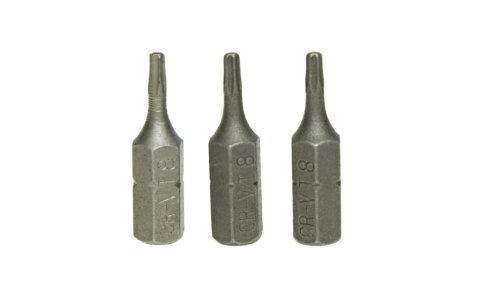 Drel Końcówki wkrętakowe Torx T8 x 25 mm, 3 szt. CON-ACC-3608 Drel Końcówki wkrętakowe Torx T8 x 25 mm, 3 szt. CON-ACC-3608
