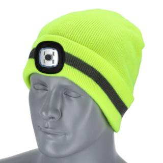 Stalco Czapka zimowa z latarką Ray FLUO żółta 54-60 One Size S091491037