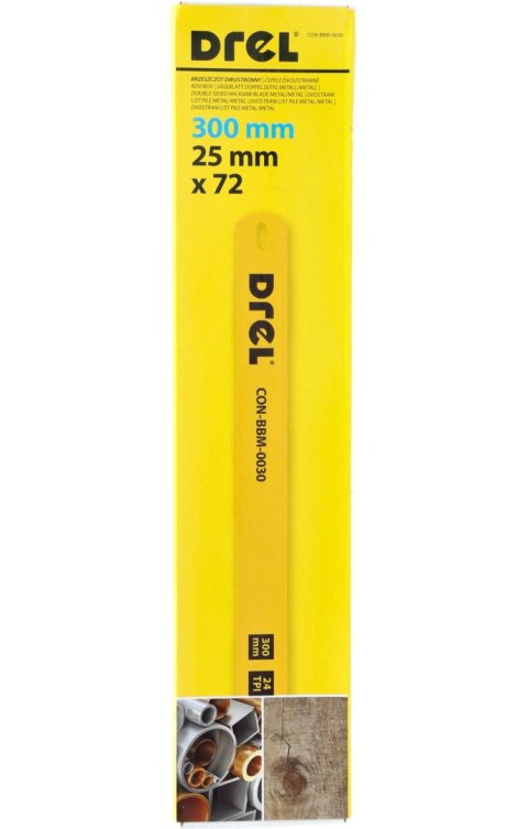 Drel Brzeszczot dwustronny 300 x 25 mm, do metalu CON-BBM-0030