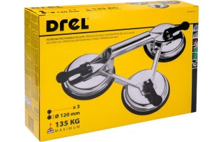 Drel Przyssawka do szyb aluminiowa, potrójna, 120 mm CON-BGS-2103