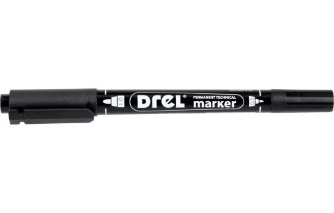 Drel Marker permanentny czarny, dwustronny 0.5 - 1.0 mm, końcówka okrągła CON-MPP-0120