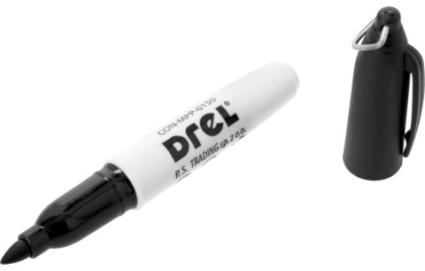 Drel Mini marker permanentny, czarny, 2.0 mm, końcówka okrągła CON-MPP-0150