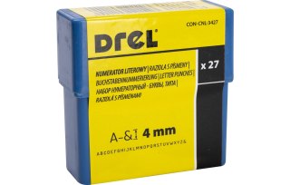 Drel Numeratory literowe 4 mm, 27 szt. CON-CNL-3427