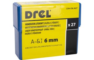 Drel Numeratory literowe 6 mm, 27 szt. CON-CNL-3627