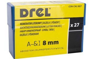 Drel Numeratory literowe 8 mm, 27 szt. CON-CNL-3827