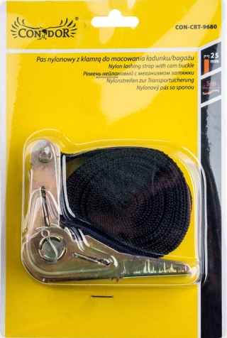 Drel Pas nylonowy z klamrą 5.0 m, 25 mm CON-CRT-9680