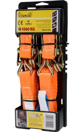 Drel Pasy do mocowania ładunku 3.8 m, 27 mm, 1000 kg, 2 szt. CON-CRT-3003