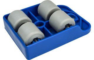 Drel Rolki transportowe do mebli 103 x 79 mm, udźwig 150 kg, kółka gumowe CON-DTP-3104