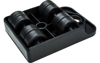 Drel Rolki transportowe do mebli 103 x 79 mm, udźwig 150 kg, kółka plastikowe CON-DTP-3103