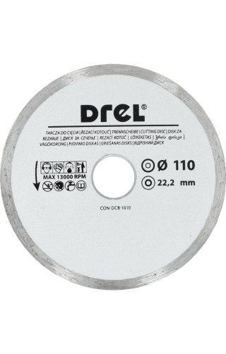 Drel Tarcza diamentowa 110 x 22.2 mm, pełna CON-DCB-1010