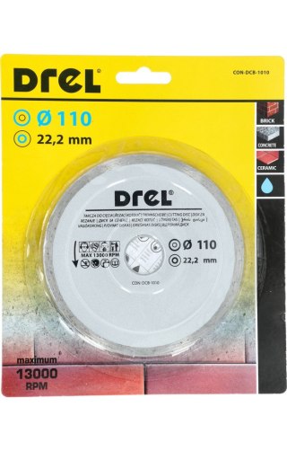 Drel Tarcza diamentowa 110 x 22.2 mm, pełna CON-DCB-1010