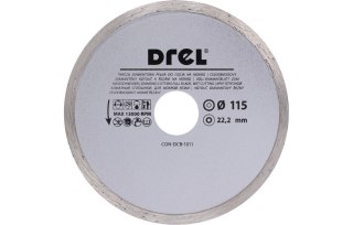 Drel Tarcza diamentowa 115 x 22.2 mm, pełna CON-DCB-1011