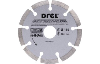 Drel Tarcza diamentowa 115 mm x 22.2 mm, segmentowa CON-DCB-2011