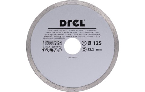 Drel Tarcza diamentowa 125 x 22.2 mm, pełna CON-DCB-1012