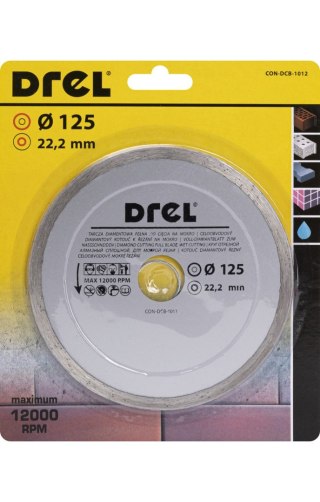 Drel Tarcza diamentowa 125 x 22.2 mm, pełna CON-DCB-1012