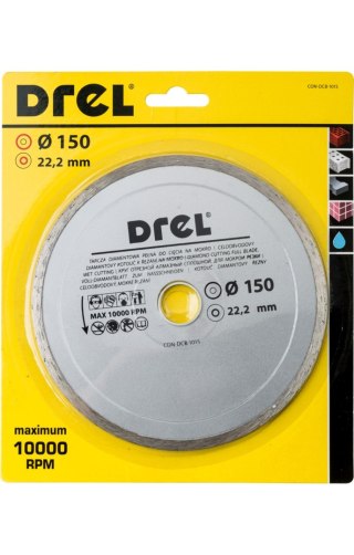 Drel Tarcza diamentowa 150 x 22.2 mm, pełna CON-DCB-1015