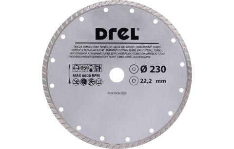 Drel Tarcza diamentowa 230 x 22.2 mm, Turbo CON-DCB-3023