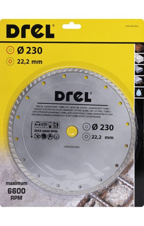 Drel Tarcza diamentowa 230 x 22.2 mm, Turbo CON-DCB-3023