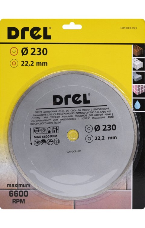 Drel Tarcza diamentowa 230 x 22.2 mm, pełna CON-DCB-1023