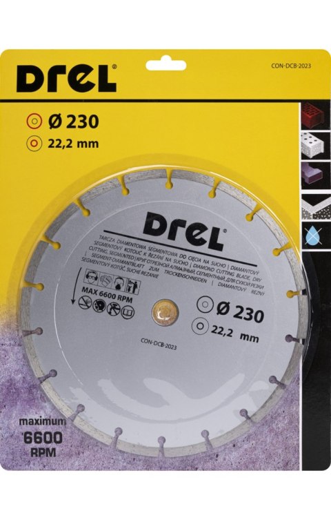 Drel Tarcza diamentowa 230 x 22.2 mm, segmentowa CON-DCB-2023