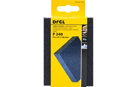 Drel Gąbka ścierna 70 x 25 x 100 mm, P240 CON-RSP-1024 Drel Gąbka ścierna 70 x 25 x 100 mm, P240 CON-RSP-1024