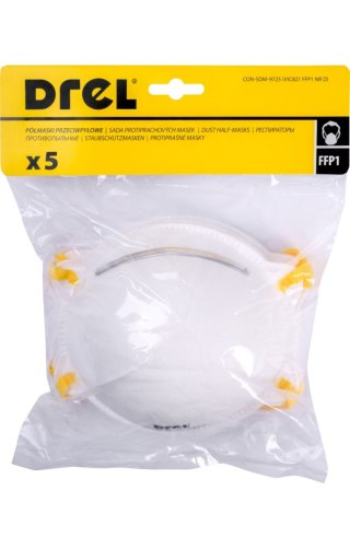 Drel Półmaski filtrujące FFP1, 5 szt. CON-SDM-9725