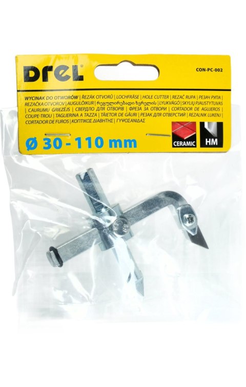 Drel Wycinak otworów do glazury 30-110 mm CON-PC-002 Drel Wycinak otworów do glazury 30-110 mm CON-PC-002