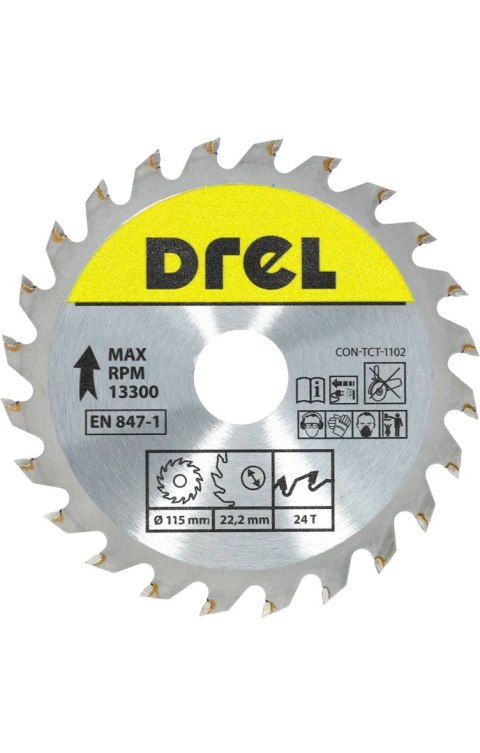 Drel Tarcza do pilarki widiowa 115 x 22.2 mm, 24T CON-TCT-1102