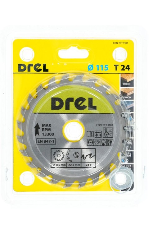 Drel Tarcza do pilarki widiowa 115 x 22.2 mm, 24T CON-TCT-1102