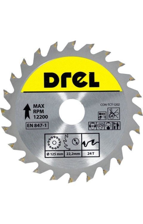 Drel Tarcza do pilarki widiowa 125 x 22.2 mm, 24T CON-TCT-1202